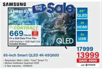 Incredible Connection SAMSUNG 65-inch Smart QLED 4K-65Q60D offer