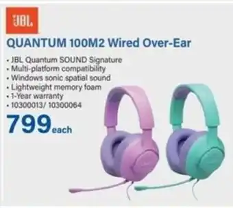 Incredible Connection JBL QUANTUM 100M2 Wired Over-Ear offer