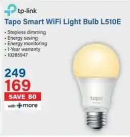 Incredible Connection Tp-link Tapo Smart WiFi Light Bulb L510E offer