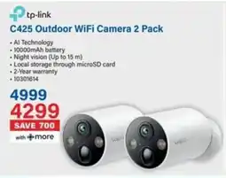 Incredible Connection Tp-link C425 Outdoor WiFi Camera 2 Pack offer