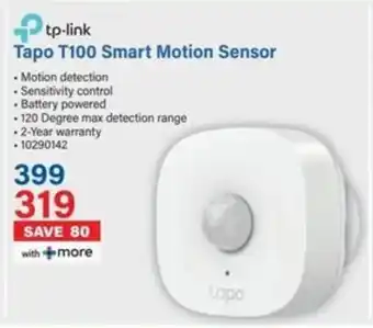 Incredible Connection Tp-link Tapo T100 Smart Motion Sensor offer