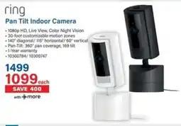 Incredible Connection Ring Pan Tilt Indoor Camera offer