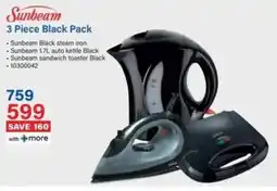 Incredible Connection Sunbeam 3 Piece Black Pack offer