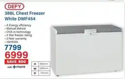 Incredible Connection DEFY Chest Freezer White DMF454 offer