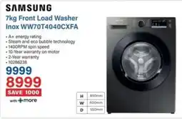 Incredible Connection SAMSUNG Front Load Washer Inox WW70T4040CXFA offer