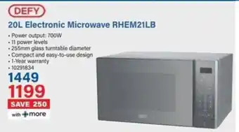 Incredible Connection DEFY Electronic Microwave RHEM21LB offer