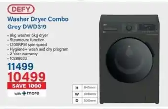 Incredible Connection DEFY Washer Dryer Combo Grey DWD319 offer