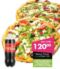 Save Hyper Medium Pizzas + Coke offer