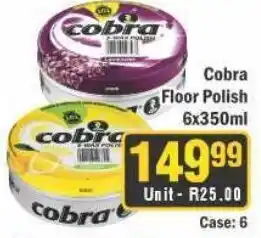 J&E Cash and Carry Cobra Floor Polish offer