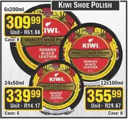 J&E Cash and Carry Kiwi shoe polish offer