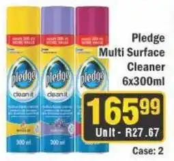 J&E Cash and Carry Pledge Multi Surface Cleaner offer