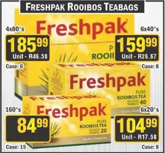 J&E Cash and Carry Freshpak rooibos teabags offer