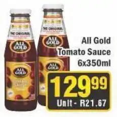 J&E Cash and Carry All Gold Tomato Sauce offer