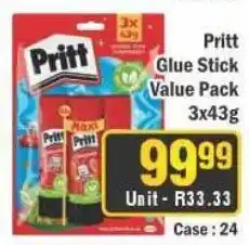 J&E Cash and Carry Pritt Glue Stick Value Pack offer