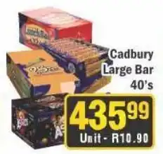 J&E Cash and Carry Cadbury Large Bar offer