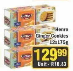 J&E Cash and Carry Henro Ginger Cookies offer