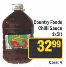 J&E Cash and Carry Country Foods Chilli Sauce offer