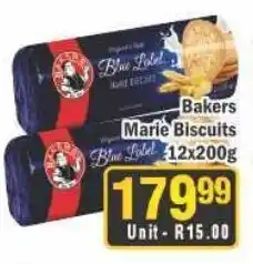 J&E Cash and Carry Bakers Marie Biscuits offer