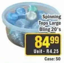 J&E Cash and Carry Spinning Tops Large Bling offer