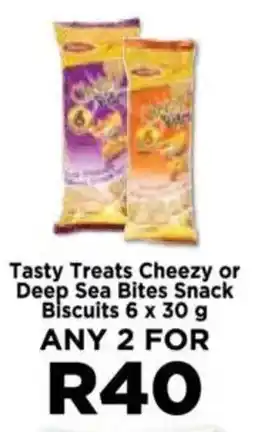 Food Lover's Market Tasty Treats Cheezy or Deep Sea Bites Snack Biscuits offer