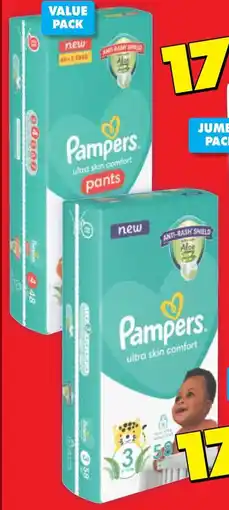 Shoprite Pampers new/active baby-dry value pack disposable nappies/ pants offer