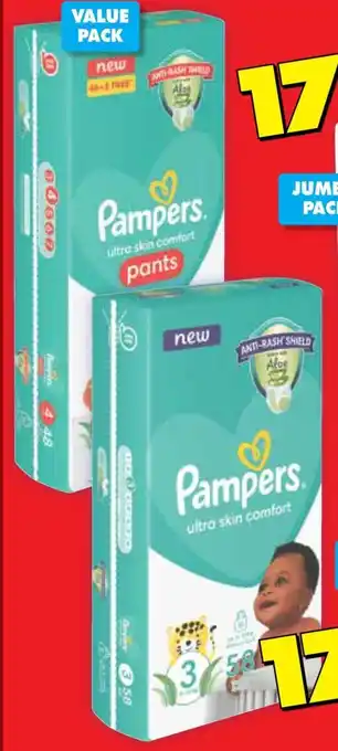 Shoprite Pampers new/active baby-dry value pack disposable nappies/ pants offer