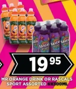 Goal Supermarket Mr orange drink or rascals sport assorted offer