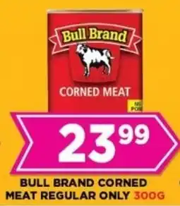 Goal Supermarket Bull brand corned meat regular only offer