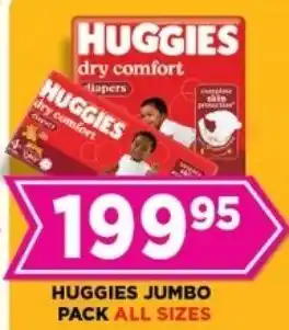 Goal Supermarket Huggies jumbo pack all sizes offer