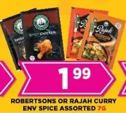 Goal Supermarket Robertsons or rajah curry env spice assorted offer