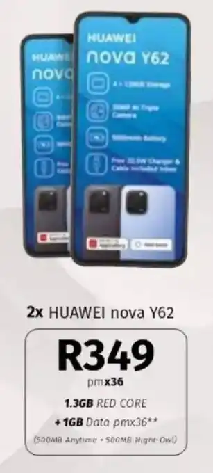 Vodacom HUAWEI nova Y62 offer