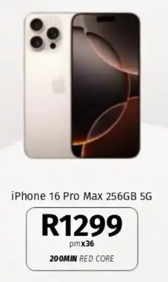 Vodacom iPhone 16 Pro Max 256GB 5G offer