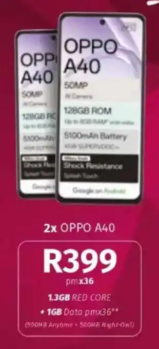 Vodacom OPPO A40 offer