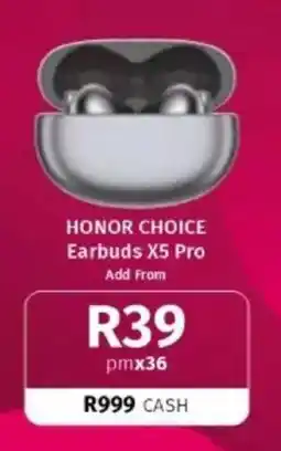 Vodacom HONOR CHOICE Earbuds X5 Pro offer