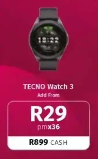 Vodacom TECNO Watch 3 offer