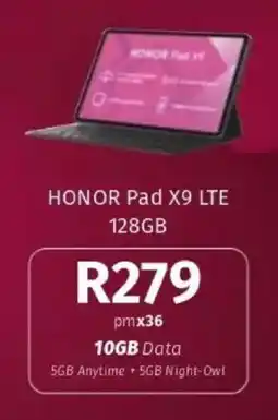 Vodacom HONOR Pad X9 LTE 128GB offer