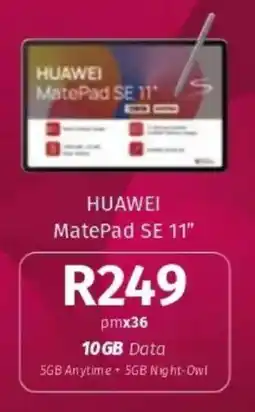 Vodacom HUAWEI MatePad SE 11" offer