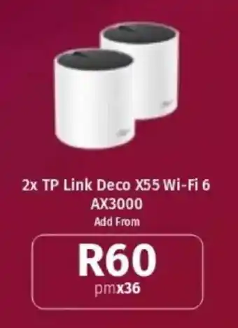 Vodacom TP Link Deco X55 Wi-Fi 6 AX3000 offer