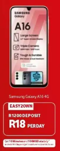 Vodacom Samsung Galaxy A16 4G offer