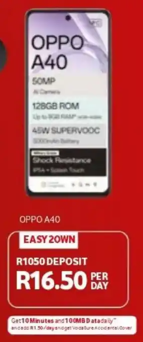 Vodacom OPPO A40 offer