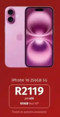 Vodacom iPhone 16 256GB 5G offer