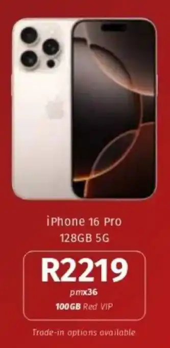 Vodacom iPhone 16 Pro 128GB 5G offer