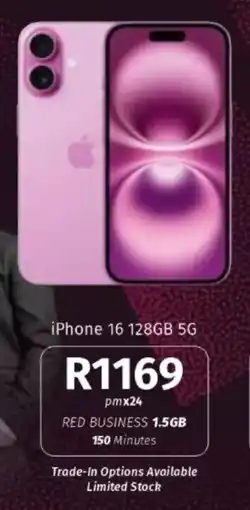 Vodacom iPhone 16 128GB 5G offer