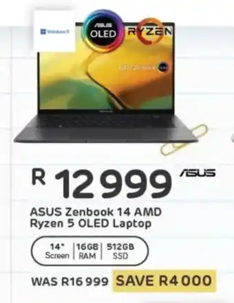 Computer Mania ASUS Zenbook 14 AMD Ryzen 5 OLED Laptop offer