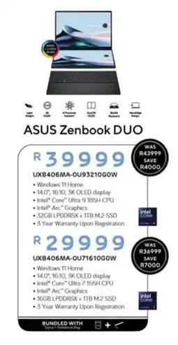 Computer Mania ASUS Zenbook DUO offer