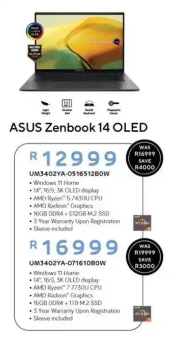 Computer Mania ASUS Zenbook 14 OLED offer