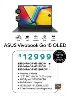 Computer Mania ASUS Vivobook Go 15 OLED offer