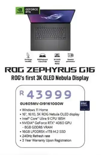 Computer Mania ROG ZEPHYRUS G16 offer