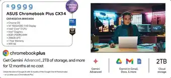 Computer Mania ASUS Chromebook Plus CX34 offer