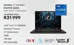 Computer Mania MSI SWORD 17 HX B14V Intel Core i7 processor offer